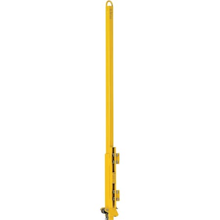 Steel Ladder Safety Post, Yellow Powder Coated